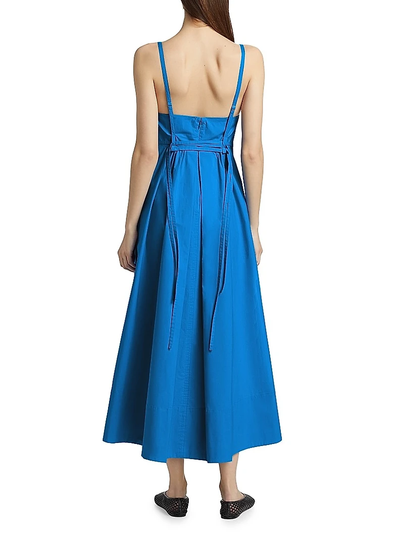 Barker Sleeveless Cotton A-Line Maxi Dress