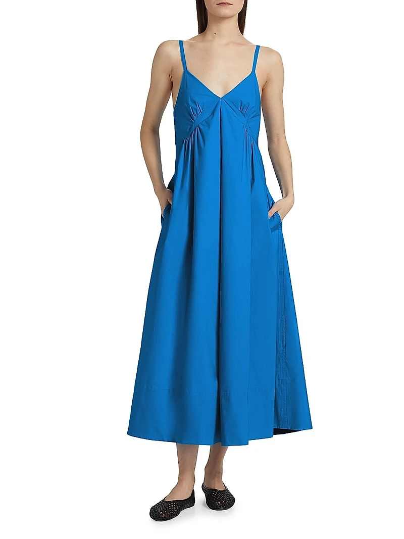 Barker Sleeveless Cotton A-Line Maxi Dress