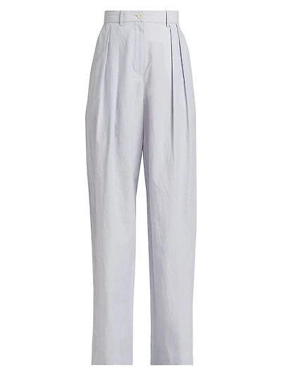 Eleanor Wide-Leg Linen-Cotton Pants