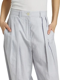 Eleanor Wide-Leg Linen-Cotton Pants