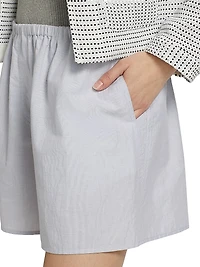 Jana Oversized Linen-Cotton Shorts