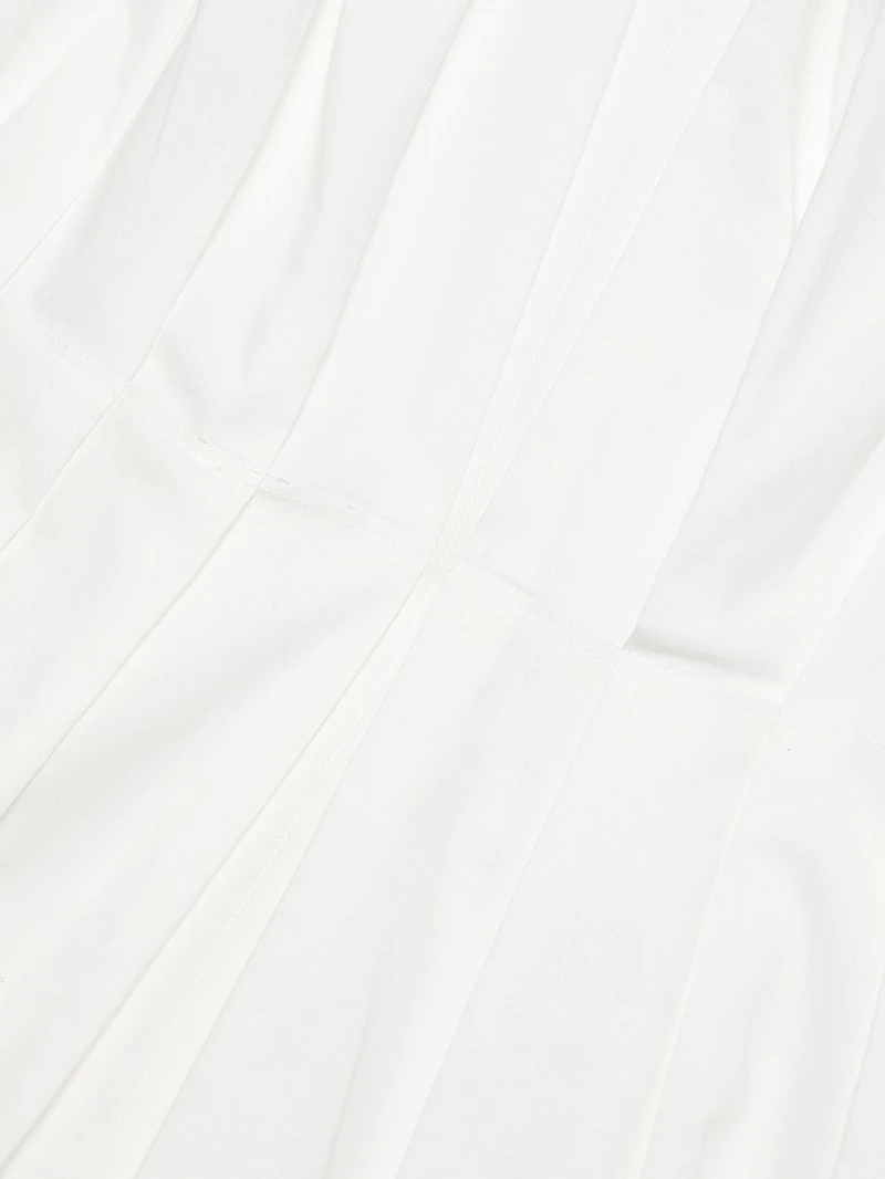 Kailey Stretch Poplin Pleated Midi-Dress