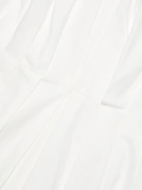 Kailey Stretch Poplin Pleated Midi-Dress