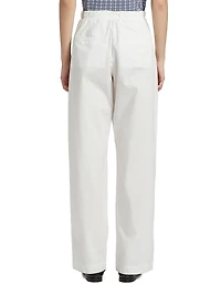 Barrett Stretch Poplin Wide-Leg Pants