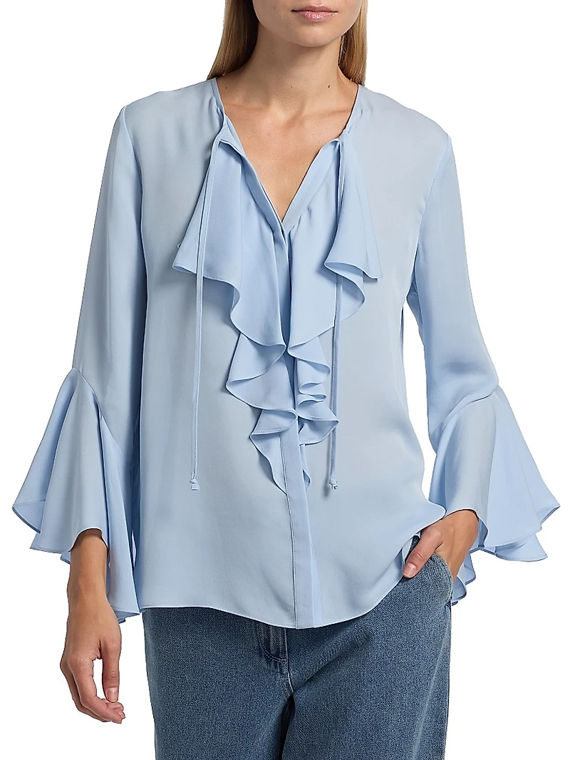 Turner Silk Ruffle Blouse