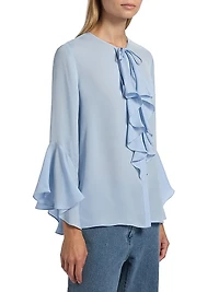 Turner Silk Ruffle Blouse