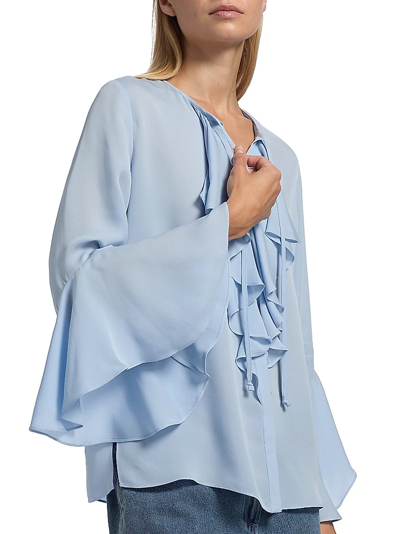 Turner Silk Ruffle Blouse