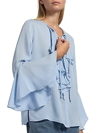 Turner Silk Ruffle Blouse