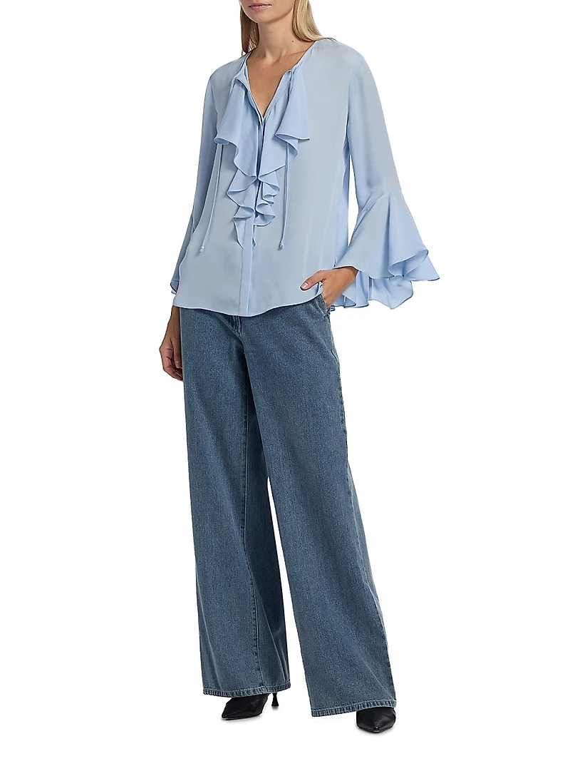 Turner Silk Ruffle Blouse
