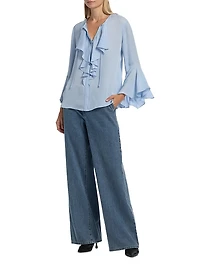 Turner Silk Ruffle Blouse