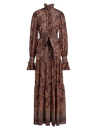 Moses Printed Tiered Maxi Dress