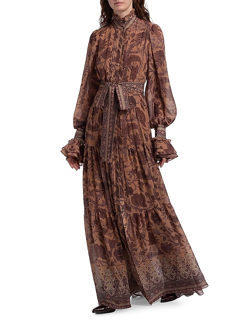 Moses Printed Tiered Maxi Dress