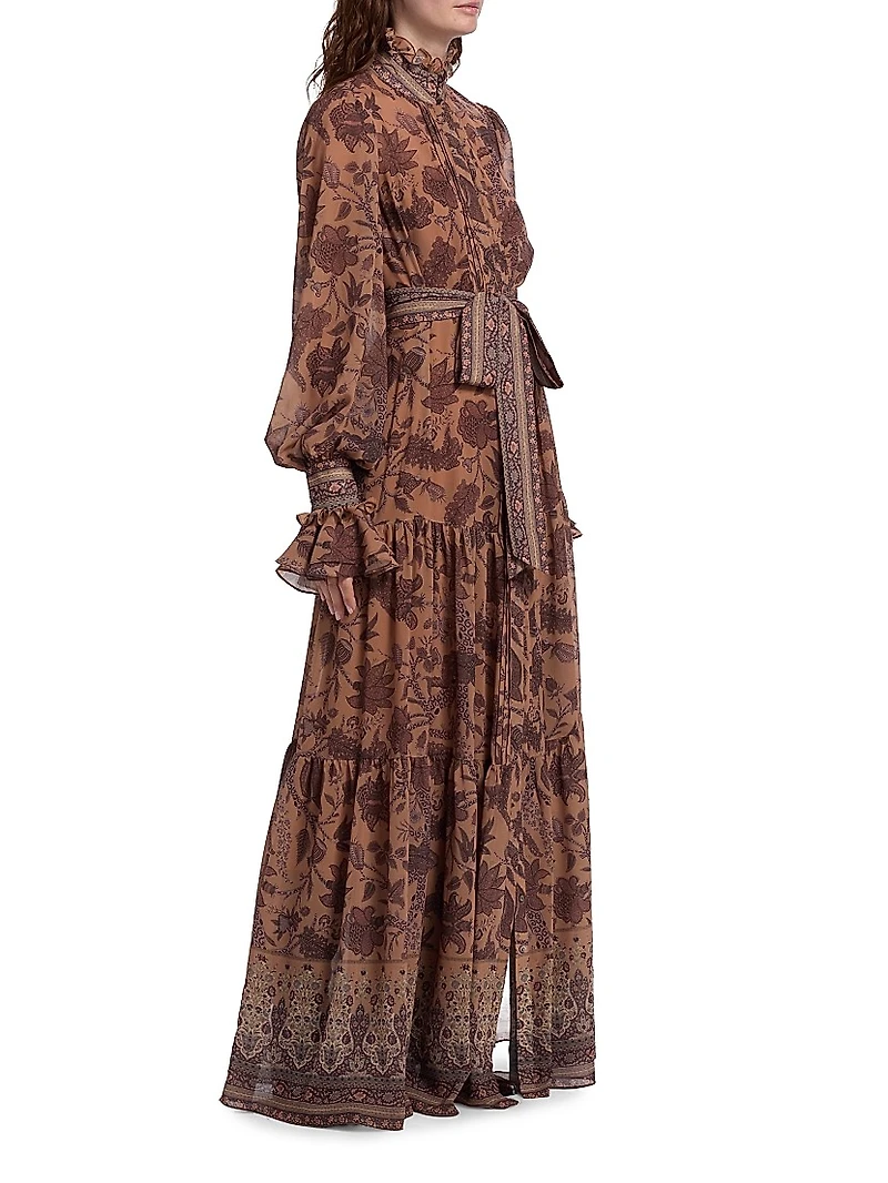 Moses Printed Tiered Maxi Dress