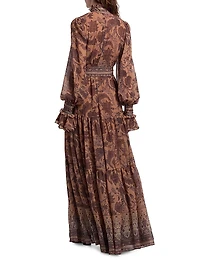 Moses Printed Tiered Maxi Dress