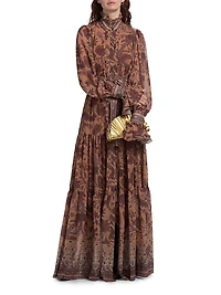 Moses Printed Tiered Maxi Dress