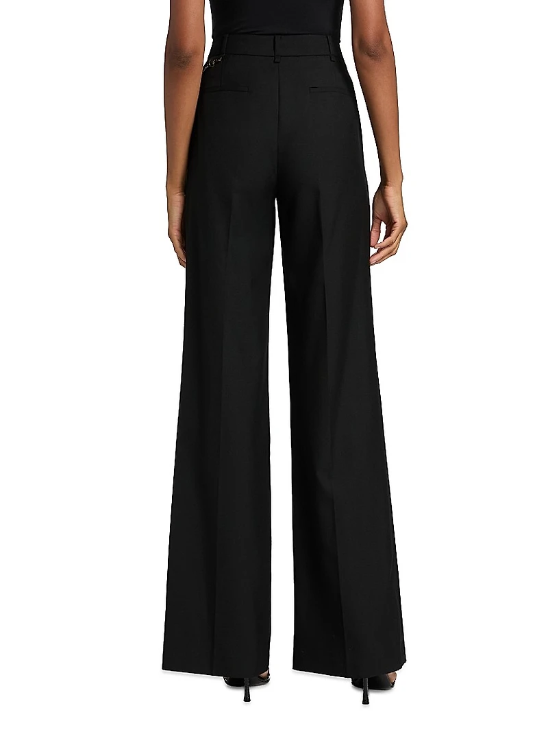 Steven Pleated Wool-Blend Pants