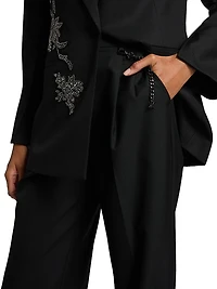 Steven Pleated Wool-Blend Pants