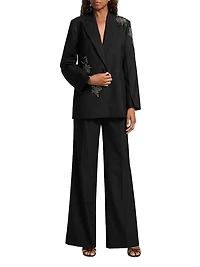 Steven Pleated Wool-Blend Pants