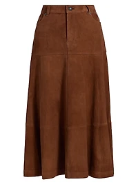 Matty Suede Midi-Skirt