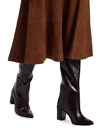 Matty Suede Midi-Skirt