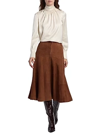 Matty Suede Midi-Skirt