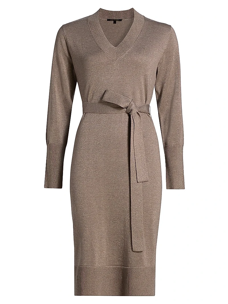 Russel Wool-Blend Belted Sweaterdress