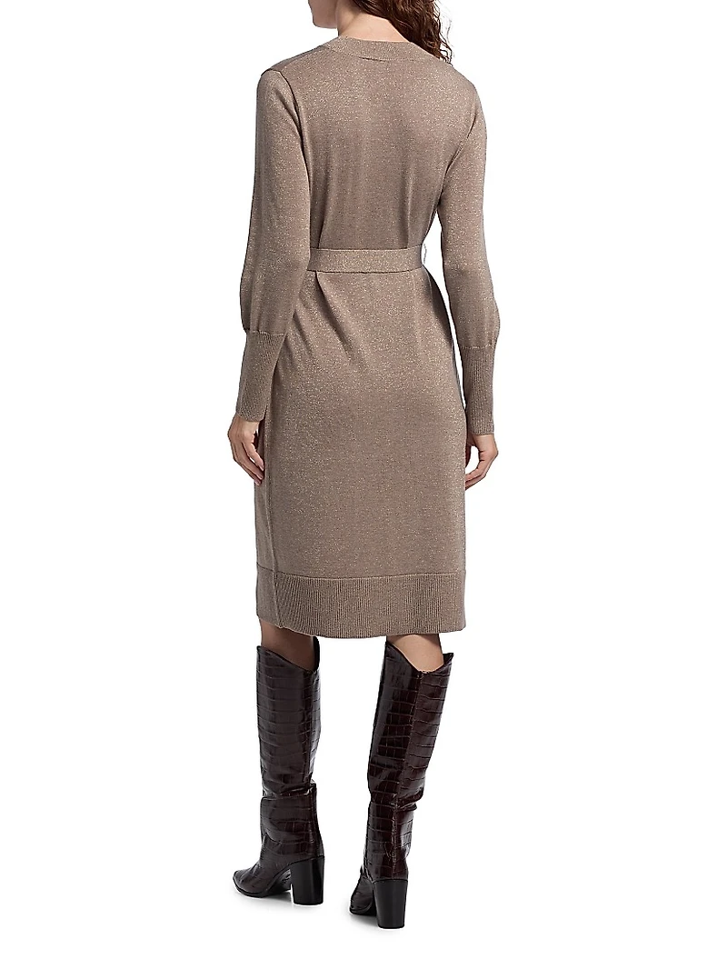 Russel Wool-Blend Belted Sweaterdress