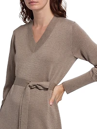 Russel Wool-Blend Belted Sweaterdress