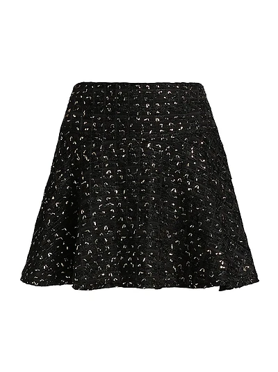 Gwen Metallic Knit A-Line Miniskirt