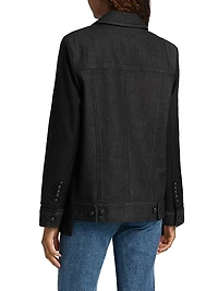 Silva Mixed-Media Wool-Blend Jacket