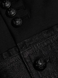 Silva Mixed-Media Wool-Blend Jacket