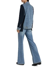 Silva Mixed-Media Wool-Blend Jacket