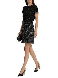 Carmel Beaded Cotton T-Shirt