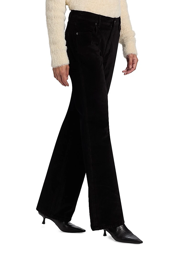 Ruby Stretch-Velvet Pants