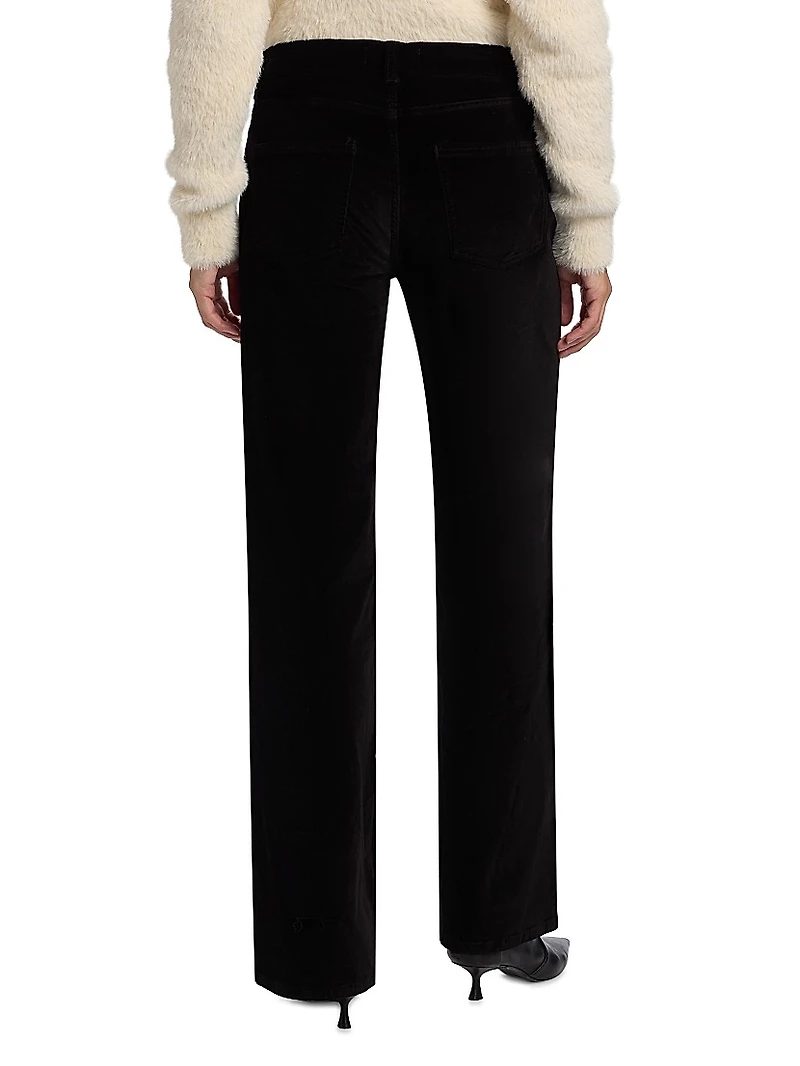 Ruby Stretch-Velvet Pants