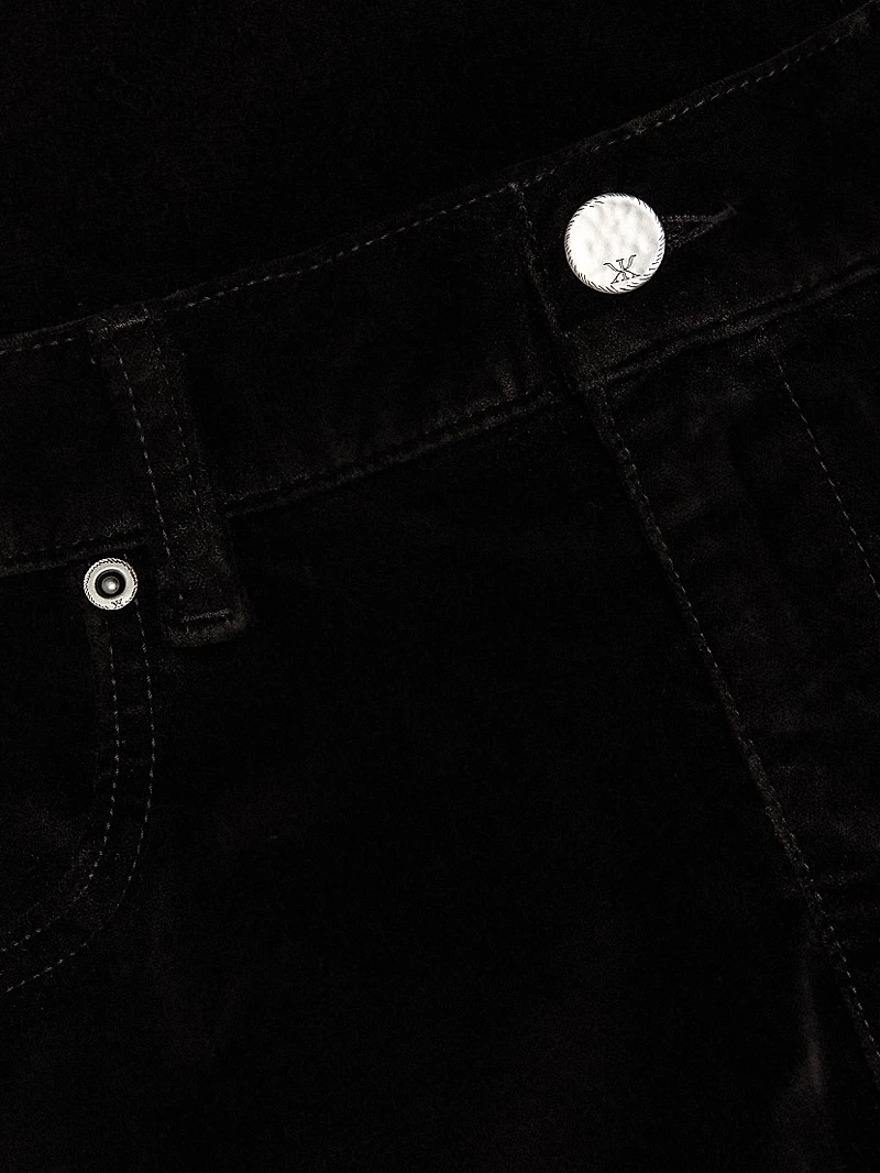 Ruby Stretch-Velvet Pants