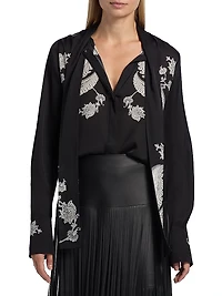 Cynthia Stretch-Silk Blouse