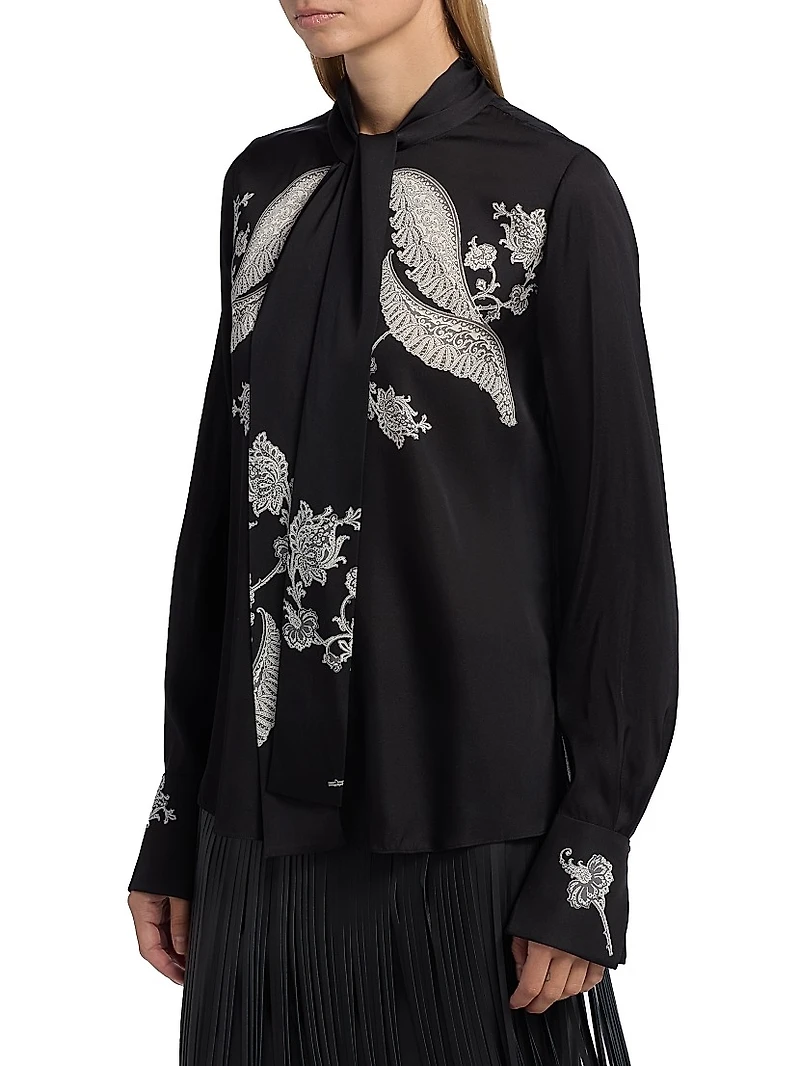 Cynthia Stretch-Silk Blouse
