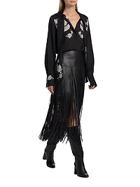 Cynthia Stretch-Silk Blouse