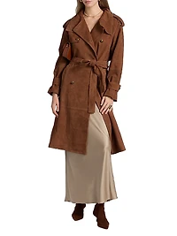 Johnny Suede Double-Breasted Coat