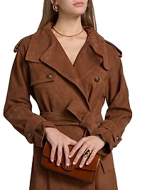 Johnny Suede Double-Breasted Coat