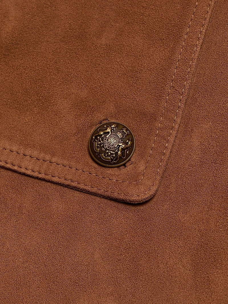 Johnny Suede Double-Breasted Coat