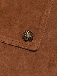Johnny Suede Double-Breasted Coat