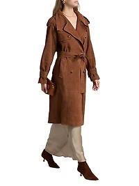 Johnny Suede Double-Breasted Coat