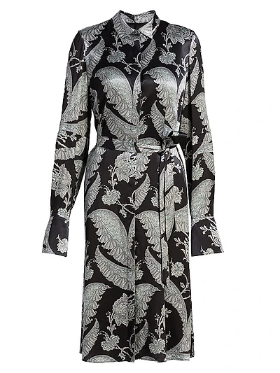 Beam Floral-Print Satin Midi-Dress
