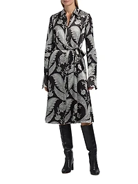 Beam Floral-Print Satin Midi-Dress