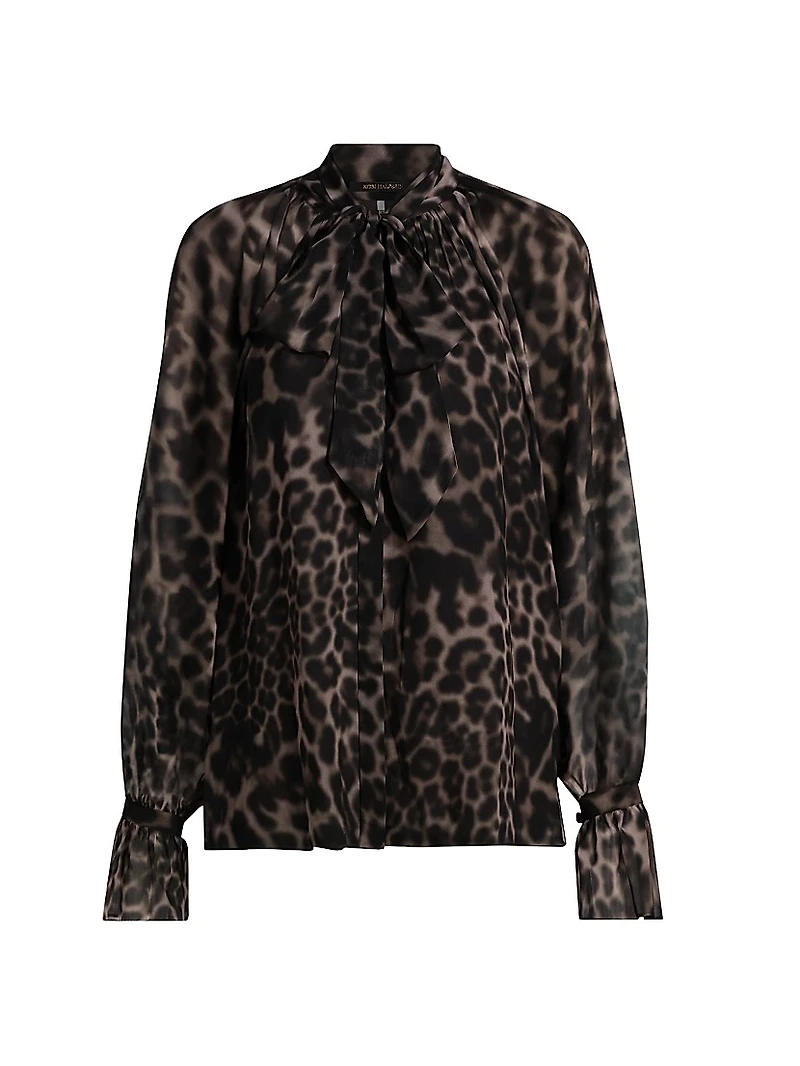 Davi Leopard-Print Blouse