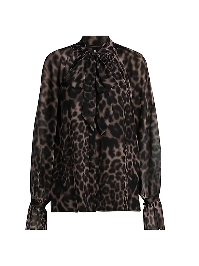 Davi Leopard-Print Blouse