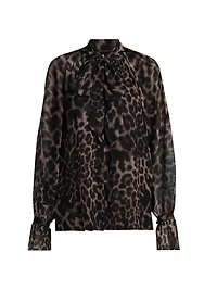 Davi Leopard-Print Blouse