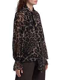 Davi Leopard-Print Blouse